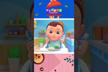 Dinner Time With Meeko's Family #shorts #kidssong #nurseryrhymes #meekosfamily