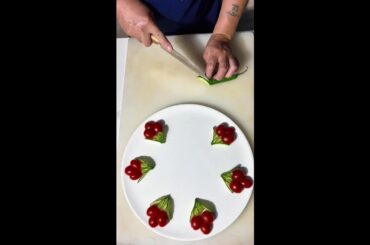Simple garnish tutorial #Vegetable carving #Plating skills #Create ceremony with food #Easy to learn