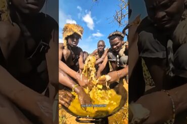How African Tribes Prepare, Cook & Eat Food 🔥 | Real Tribal Life.#shorts #villagelife