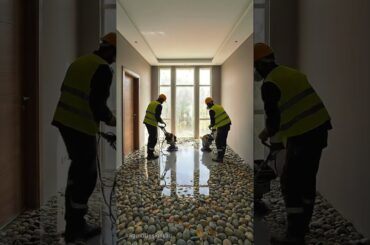 STUNNING River Stone Floor | Complete Dining Room Renovation