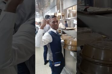 Carnival Kitchen Staff Greeting Chefs Table Guest