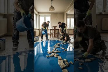 Watch This Dining Room Floor Transform #shorts #interiordesign #floortransformation #youtubeshorts
