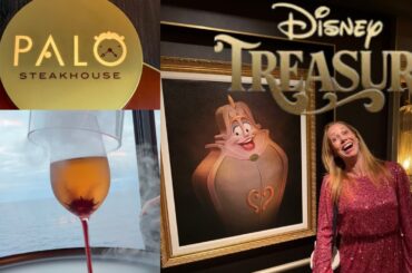 Disney Treasure Palo Steak Review | Adults-Only Fine Dining + Rose Lounge