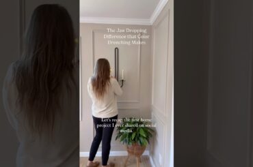 This dining room has come a LONG way. Color drenching made it feel so much larger and more lux.