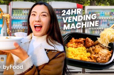 24 Hours of Restaurant Food Vending Machine in Japan!