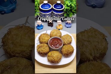 Crispy Potato Cutlets #shorts #recipe #potato #cutlet #trending #viral #cooking #shortsfeed #snacks