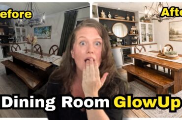 Dining Room Makeover | Budget Friendly Decorating Tips & Tricks (Big Glow Up!)