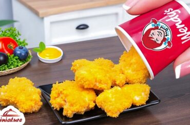 🐔 Extra Crispy Mini Wendy’s Chicken Nuggets Recipe | ASMR Cooking Mini Food