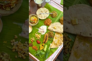 Trying everything in the unlimited meal in Bengaluru! Unique experience! #bangalore #food