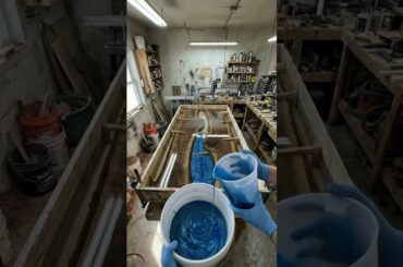 Before After Epoxy River Table Transformation | Luxury Blue Resin Dining Table #epoxyart #diyepoxy