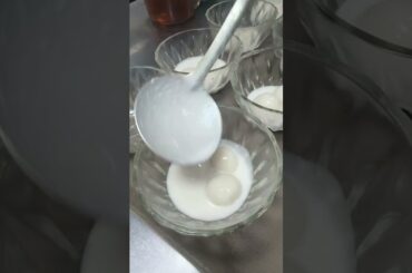 "ขนมโคกะทิสด"เป็นเมนูขนมหวาน chef table#jamn_bkk #desert #cheftable