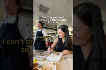 Dining & painting inside a fine dining kitchen 👀 trying clear ketchup for the first time #art#tokyo