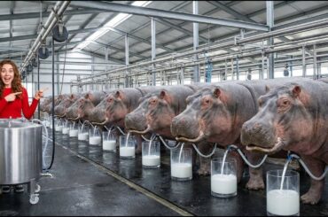 Inside the Hippo Cheese Factory | How “Million-Dollar” Hippo Milk Cheeses Are Made (Full Process)