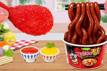 Best Combo 🍜🐔 Spicy Chicken Noodles with Rich Sauce 🌶️🔥 Savory and Filling🍜 Little Chef’s Table