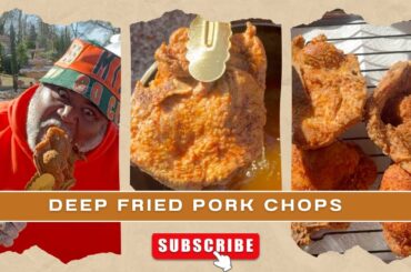 DEEP FRIED PORK CHOPS #porkchops #friedfood #food #fyp #fypyoutube #cooking #friedporkchop #porkchop