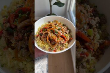 Haitian Style Beef and Rice Bowl #cooking #food #foodshorts