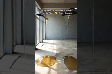 Dining Area Transformation Starts From the Floor 😮 | Epoxy Process #renovation #epoxyfloor