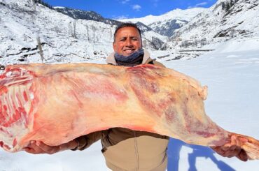 Lamb 🐑 Pulao | Cooking in Snow ❄️ | Mubashir Saddique | Village Food Secrets