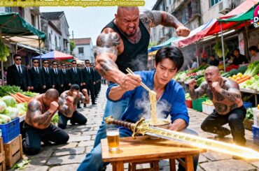 Martial Saint Eats Noodles, Thugs Slam Table for Extortion, He Wipes Them Out with Chopsticks