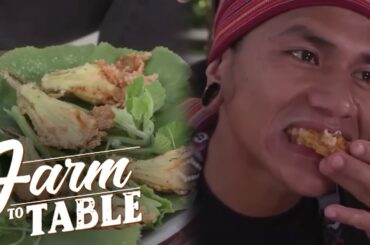 Chef JR cooks Stuffed Squash Blossoms! | Farm to Table