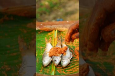Bata Fish Fry in Banana leaf #short #food #cooking #asmr