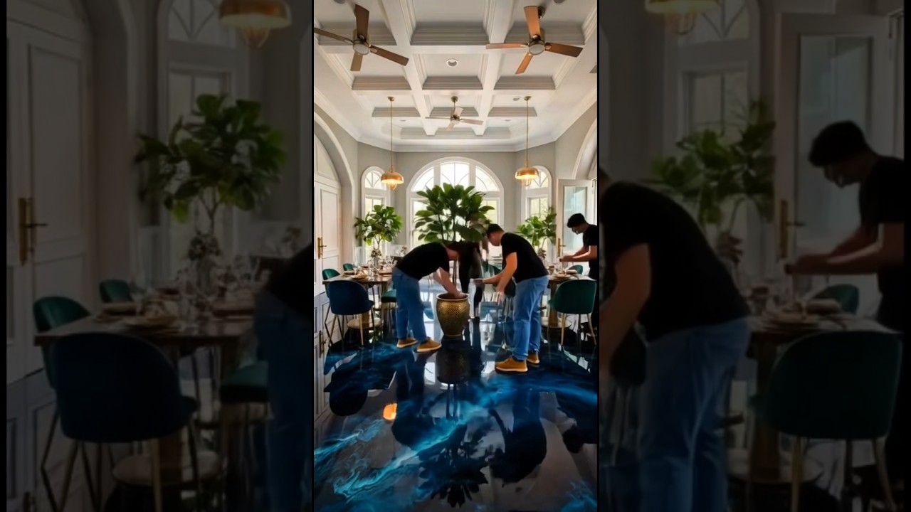 WAIT… this is a dining floor 😳🌊 #renovation #epoxy #openart #aesthetic #viral WAIT… this is a dining floor 😳🌊 #renovation #epoxy #openart #aesthetic #viral