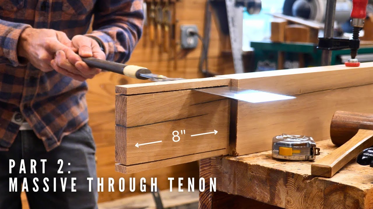 An 8″ Through Tenon | Joinery on a 22′ Dining Table An 8″ Through Tenon | Joinery on a 22′ Dining Table
