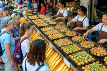 Most Cheap Street Food in Vietnam | Egg Fried Rice, Cloud Cake, Takoyaki and more