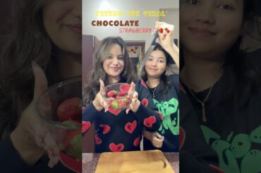 Trying the *VIRAL* Chocolate Strawberry Dessert🍓🍧#shorts #cooking  #minivlog