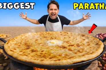Cooking World’s Biggest Aloo Paratha 🔥 - सबसे बड़ा आलू का पराठा 😱 | 7 Days Cooking Challenge | Day-5