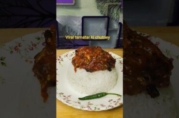 Viral Recipe Tomato Chutney Cooking 😋#shorts #food #cooking #viral