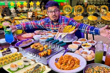 80+ Items Unlimited 😍 India's BIGGEST Live Grill Buffet | Street Food India