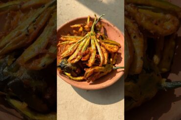 Crispy Brinjal Fry | Simple Village Recipe #cooking #shorts #recipe #indiansnacks