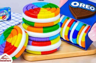 🌈 So Colorful Mini Rainbow Oreo Cake Decorating Ideas | ASMR Cooking Mini Food