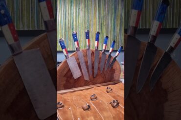 NOT YOUR PARENTS knife block! #magneticknifeblock #knifeblocks #chef