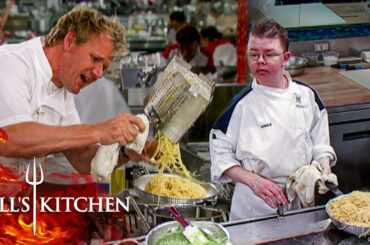 Chef Ramsay’s Fuming as Burnt Fish & Spaghetti Chaos Leaves the Men in Shambles | Hell's Kitchen