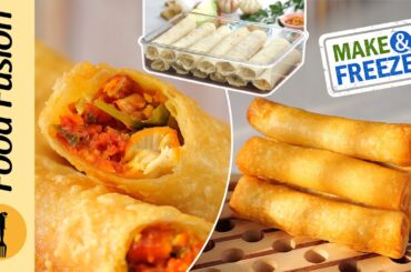 Chicken 65 Spring Rolls (Make & Freeze) Ramzan Special Recipe By Food Fusion