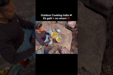 Risky Fish Curry Challenge 😵#adventure #camping #fish #cooking