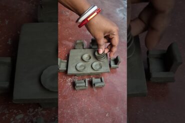 Mini Dining Table Set Making With Clay #shorts