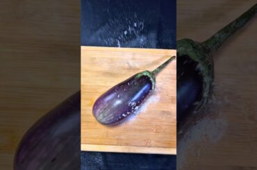 Crispy Eggplant Bhaji 🍆 #shorts #eggplant #food #cooking #foodie #asmrfood