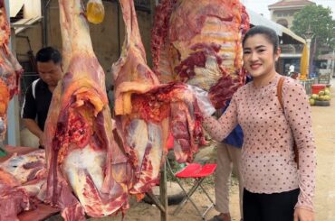 Market show: Buy beef from village beef store for cooking | Briaesd beef cooking
