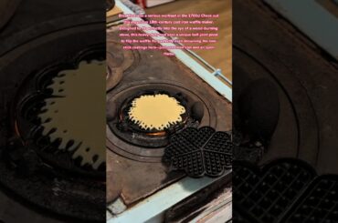 Cooking Like It's 1799! 🧇🔥 Antique Wood Stove Waffle Iron #food #foodie #cooking #waffle  #vintage