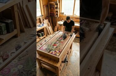 Building a Pressed Flower Dining Table with Resin 🌸