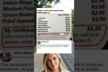 This restaurant is genius. The universal truth of dining out monitized.. it's just missing the ranch