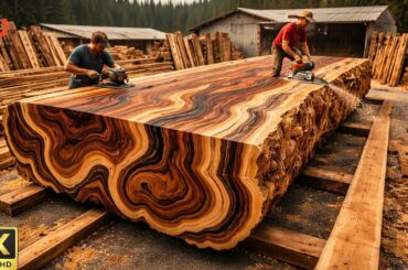 Inside the Massive Wood Workshop: From Giant Trees to Stunning Luxury Dining Tables