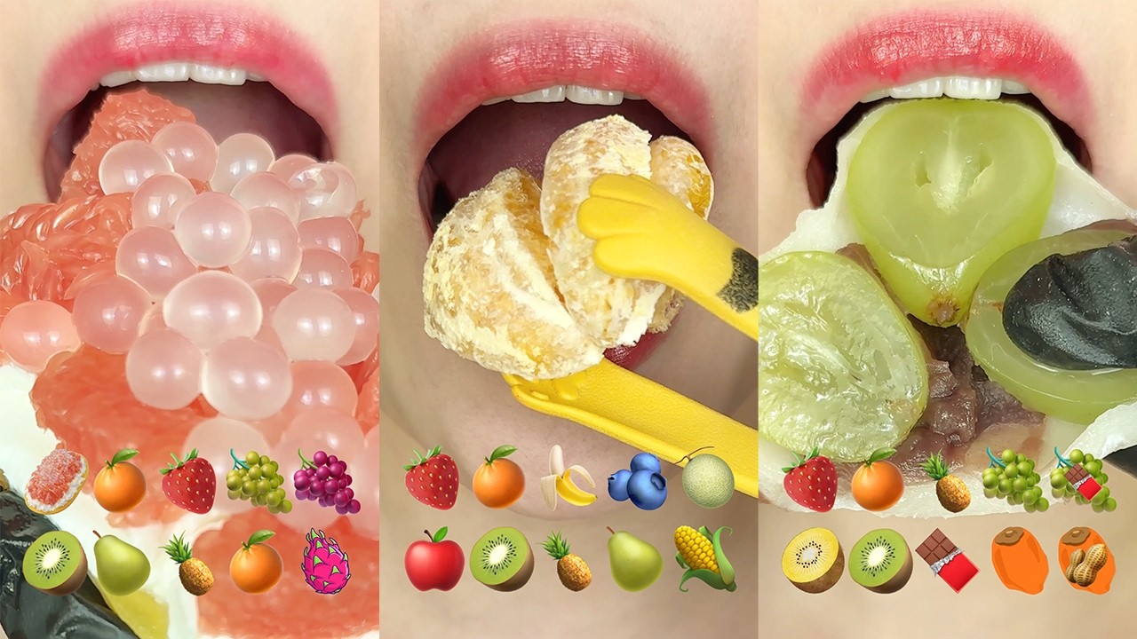 asmr MOST POPULAR FRUITS EMOJI FOOD COLLECTION 과일 이모지 먹방 모음집 eating sounds asmr MOST POPULAR FRUITS EMOJI FOOD COLLECTION 과일 이모지 먹방 모음집 eating sounds