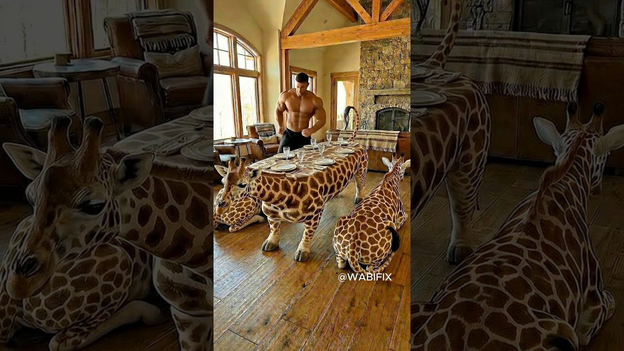 INSANE TABLE😱 Giraffe Safari Dining Room Set INSANE TABLE😱 Giraffe Safari Dining Room Set