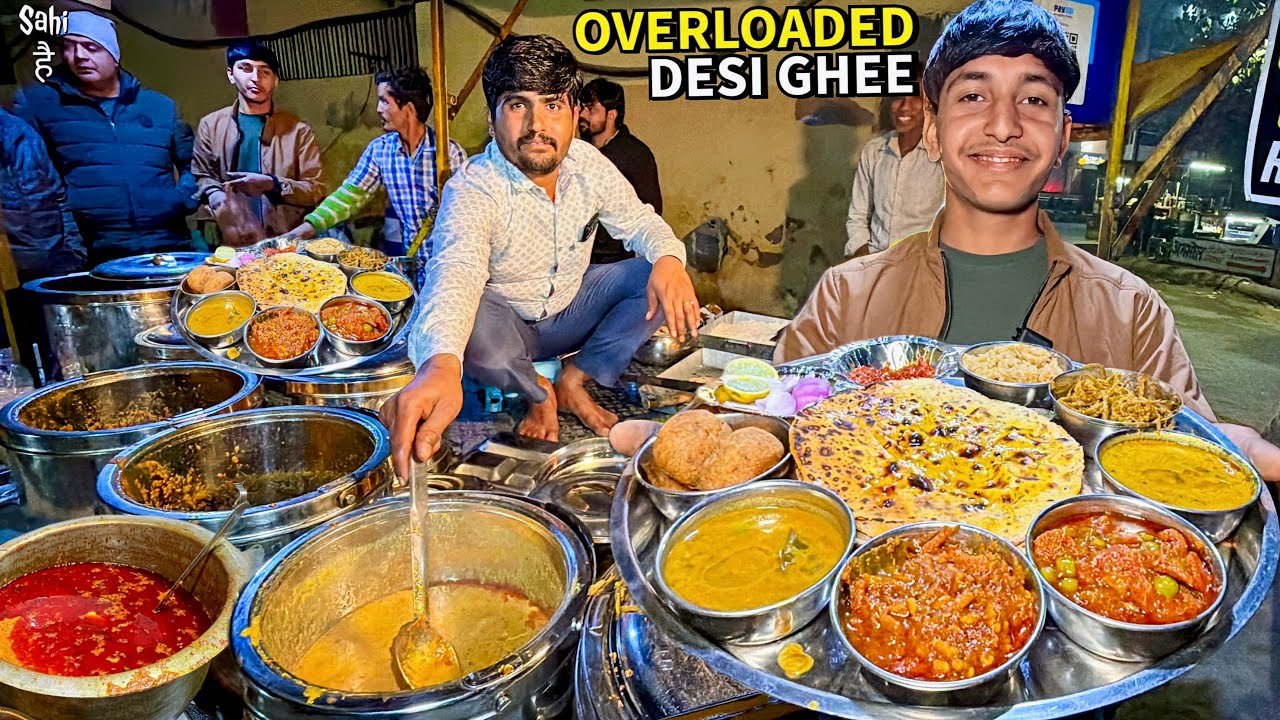 Rajasthan ki UNLIMITED Desi Ghee ๐ King Size Thali | Street Food India Rajasthan ki UNLIMITED Desi Ghee ๐ King Size Thali | Street Food India