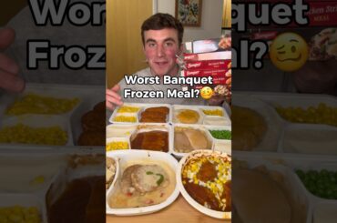 Worst Banquet Frozen Meal?🥴 #frozenfood #frozenmeal #mukbang