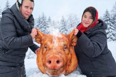 Cooking a GIANT Pig Head at −32°C — This Is Insane 🔥